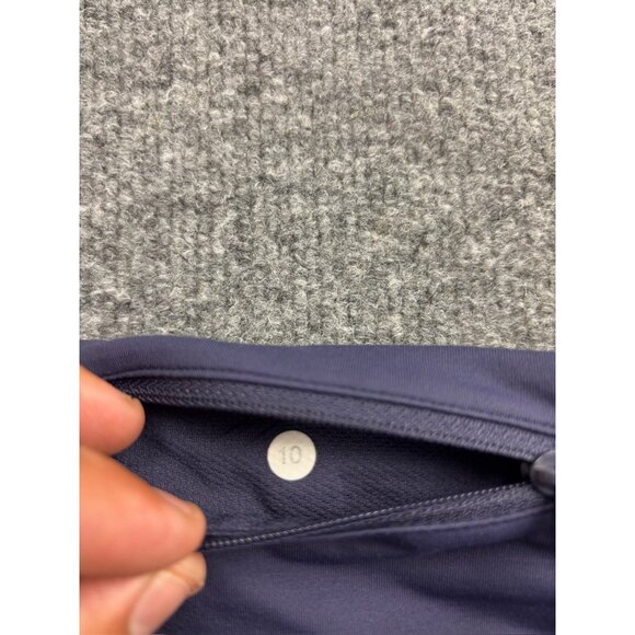 Lululemon Hotty Hot Shorts Women's 10 Blue Palm Print Lined Pocket Drawstring - Picture 5 of 6